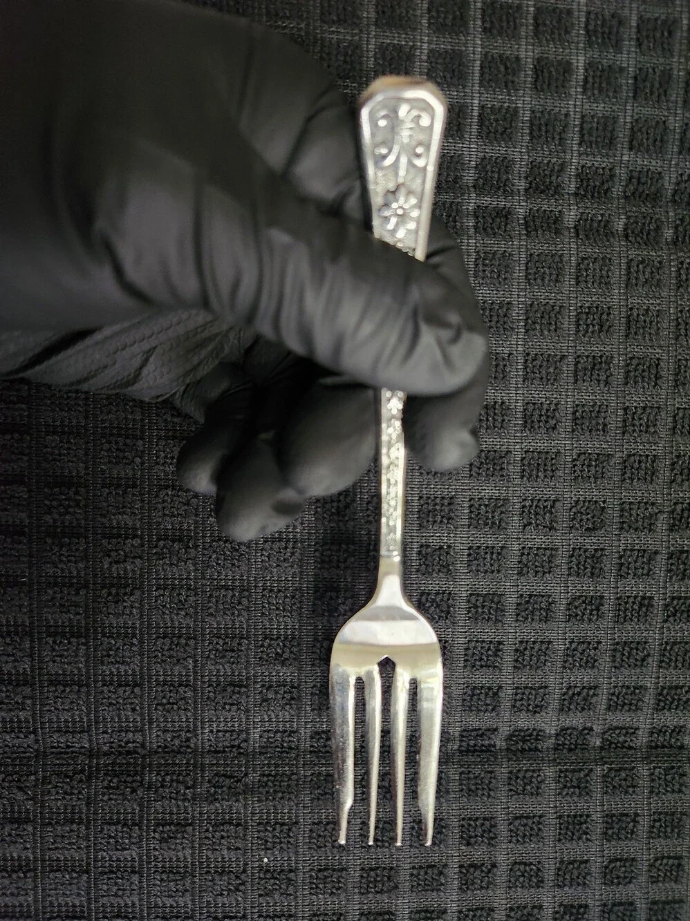 4 Japanese 1960s Flower Floral Interpur Florenz Stainless Steel Dinner Forks